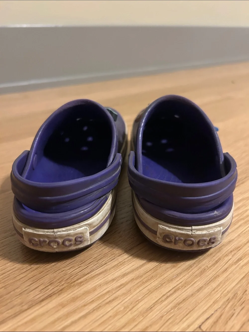 CROCS Kids Purple Slip-On Clogs with Fun Charms